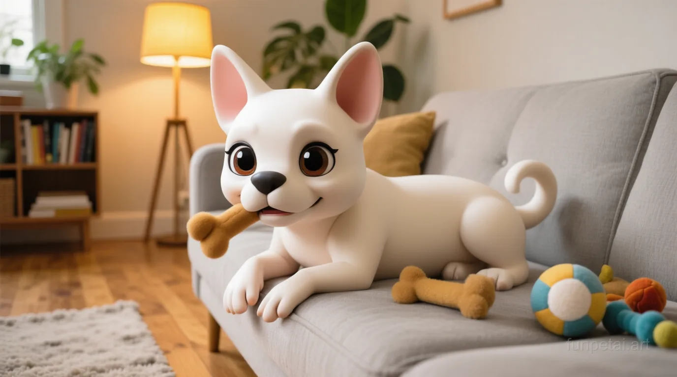 Boston Terrier with a tiny-face studio portrait look, cinematic AI pet portrait