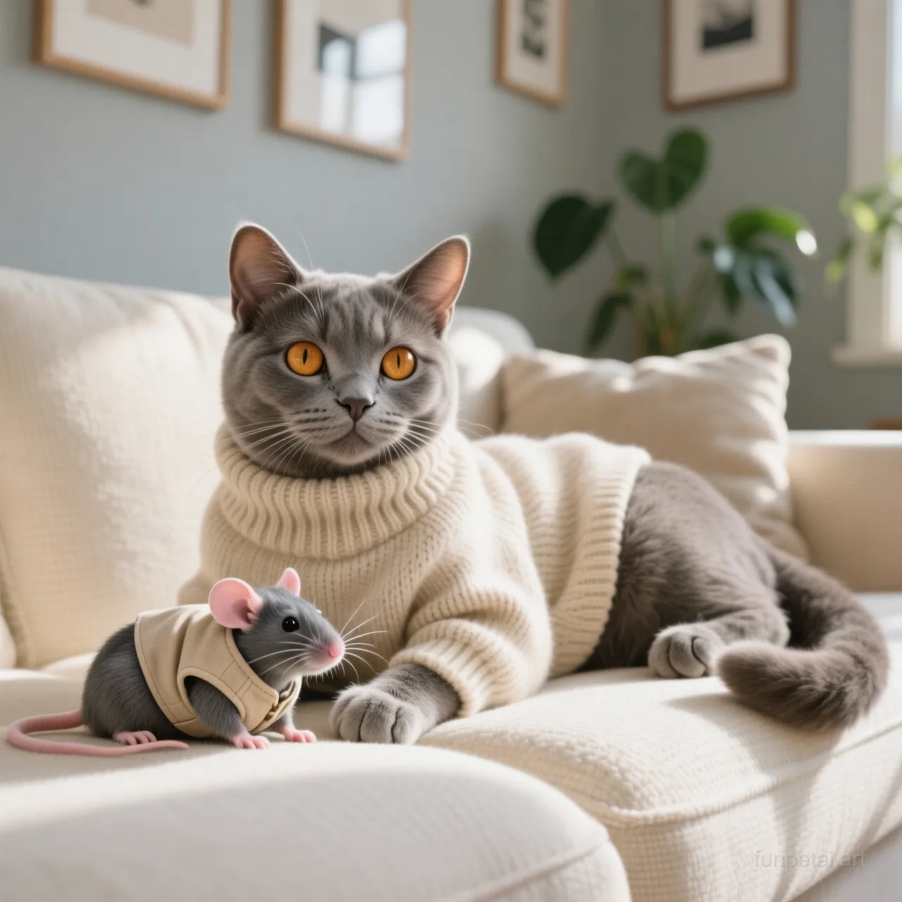 Exotic Shorthair Old Money AI pet portrait