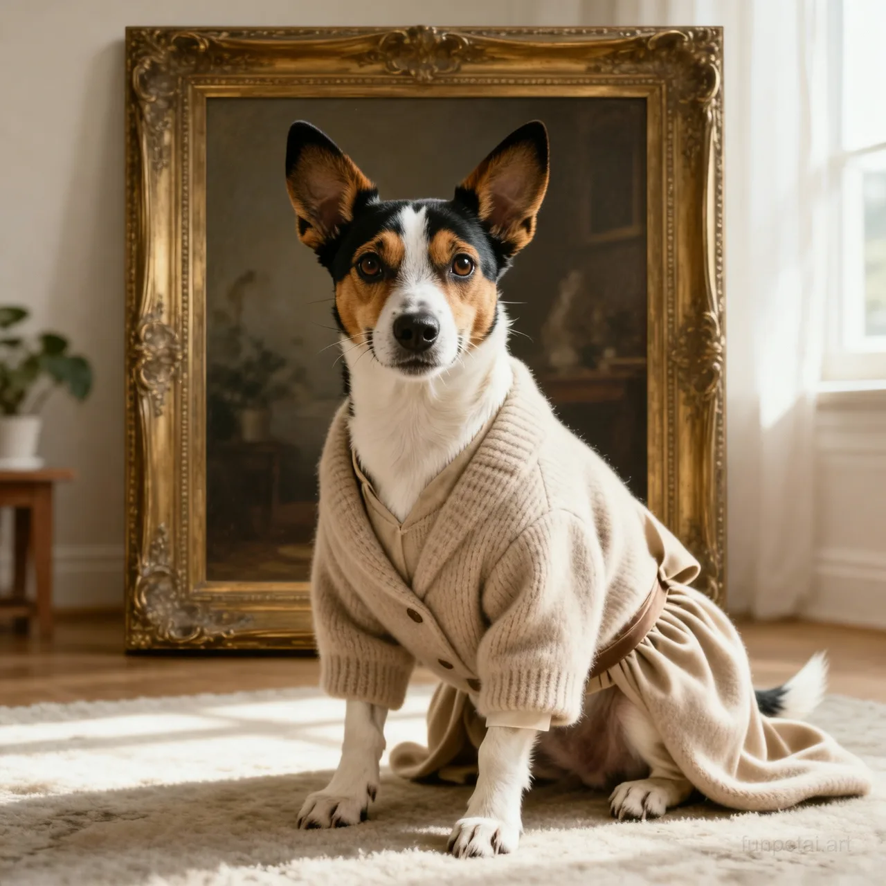 Jack Russell Old Money AI pet portrait